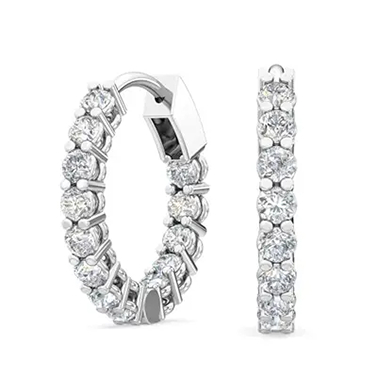 Elegant 925 Sterling Silver Hoop 32